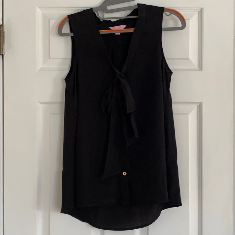 Lilly Pulitzer Dahlia Silk Tank - Black